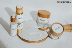 skincare bottles